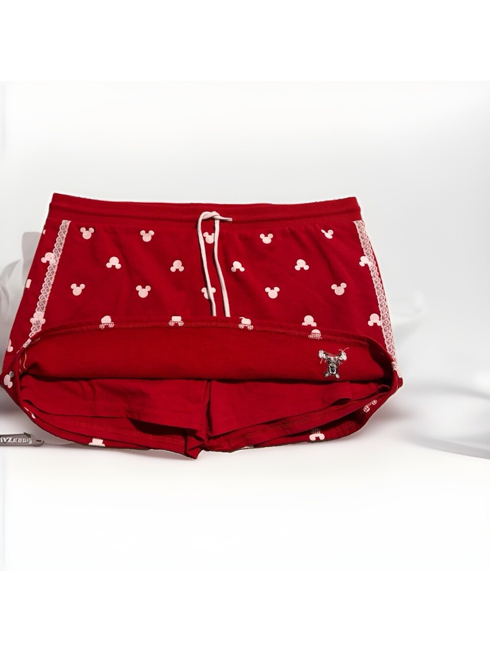 Disney Mickey Mouse Red Skort L 12-14 True Original Lace Trim - Picture 4 of 7